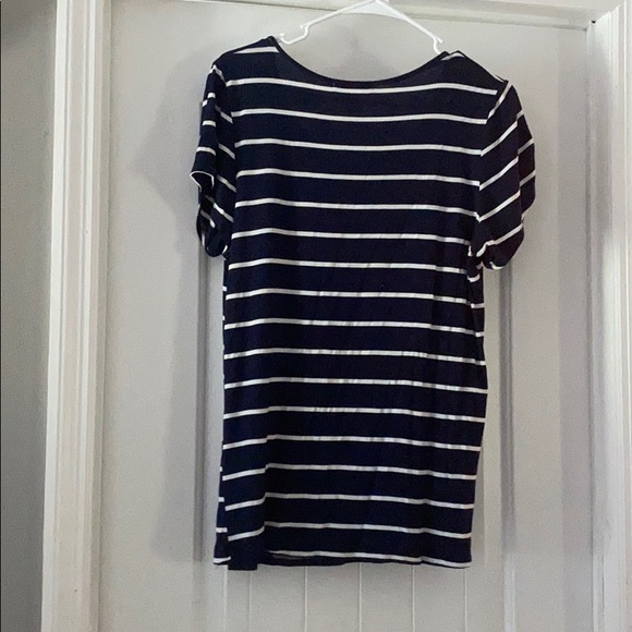 Navy Blue and White Striped Top - Picture 3 of 3